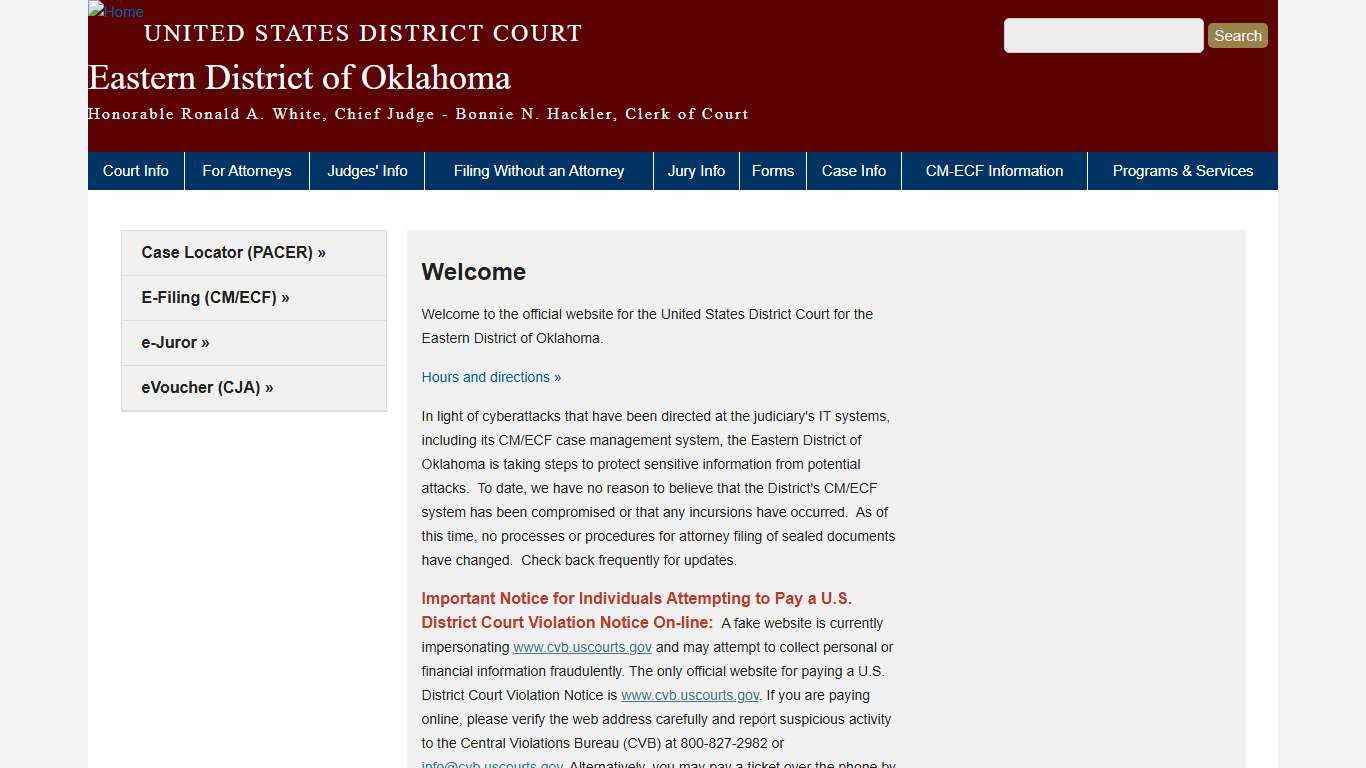 Eastern District of Oklahoma United States District Court